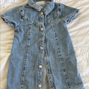 Zara Blue Kids Denim Jacket Dress
